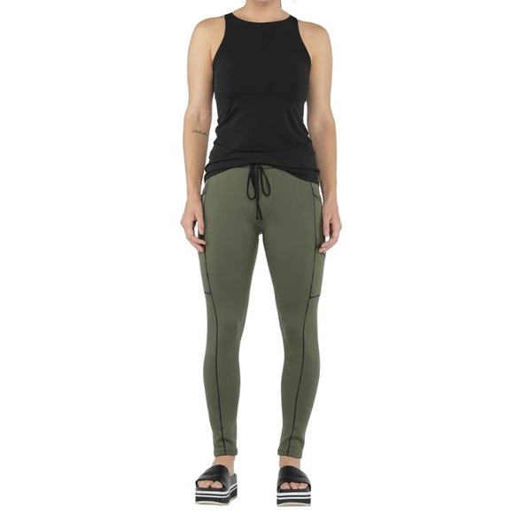 eva varro Pants - NWT Eva Varro International Cargo Jogger – Olive Scuba‎ – Size Small